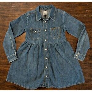 Vtg Diesel Blue Denim Dress Women 8 A Line Y2K '04 Made in Italy